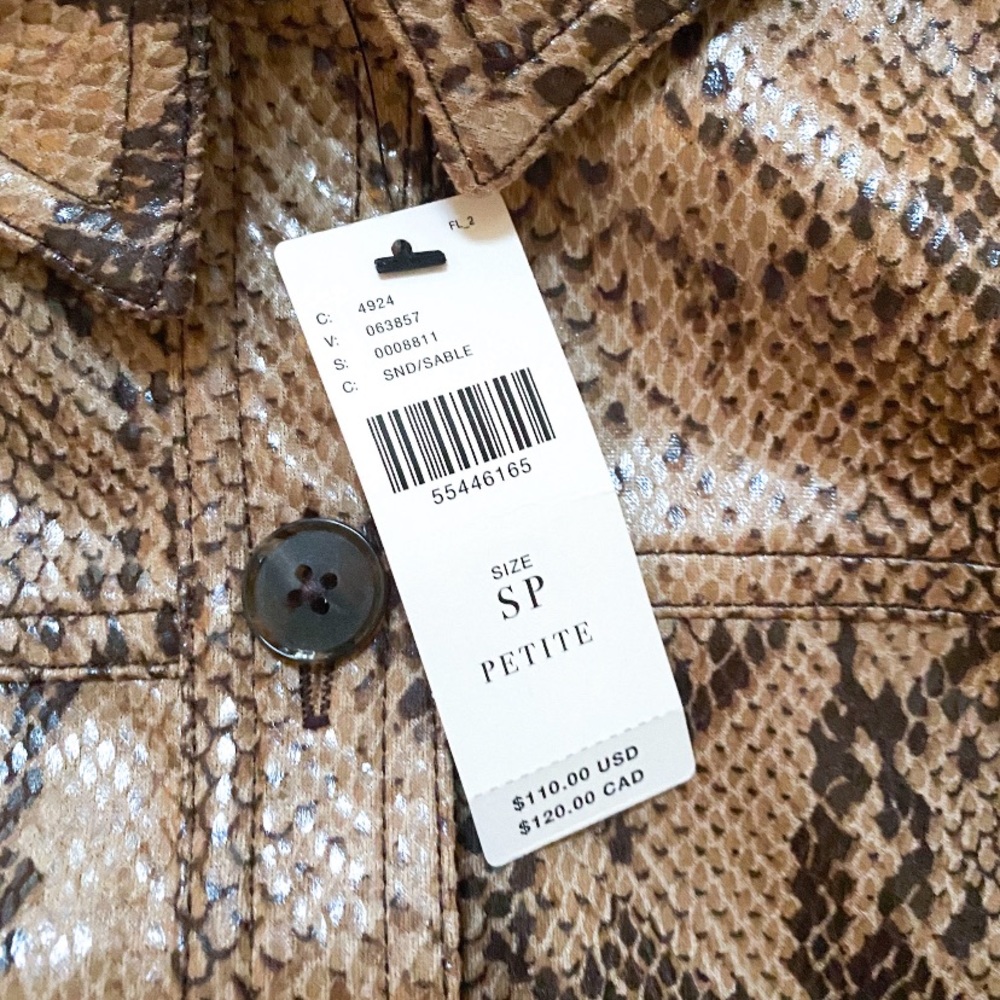 Anthropologie Snakeskin Print Jacket - Picture 7 of 9